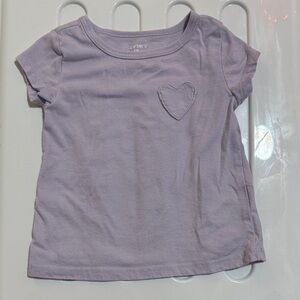Carter's Light Purple Short Sleeve Tee with Heart Patch